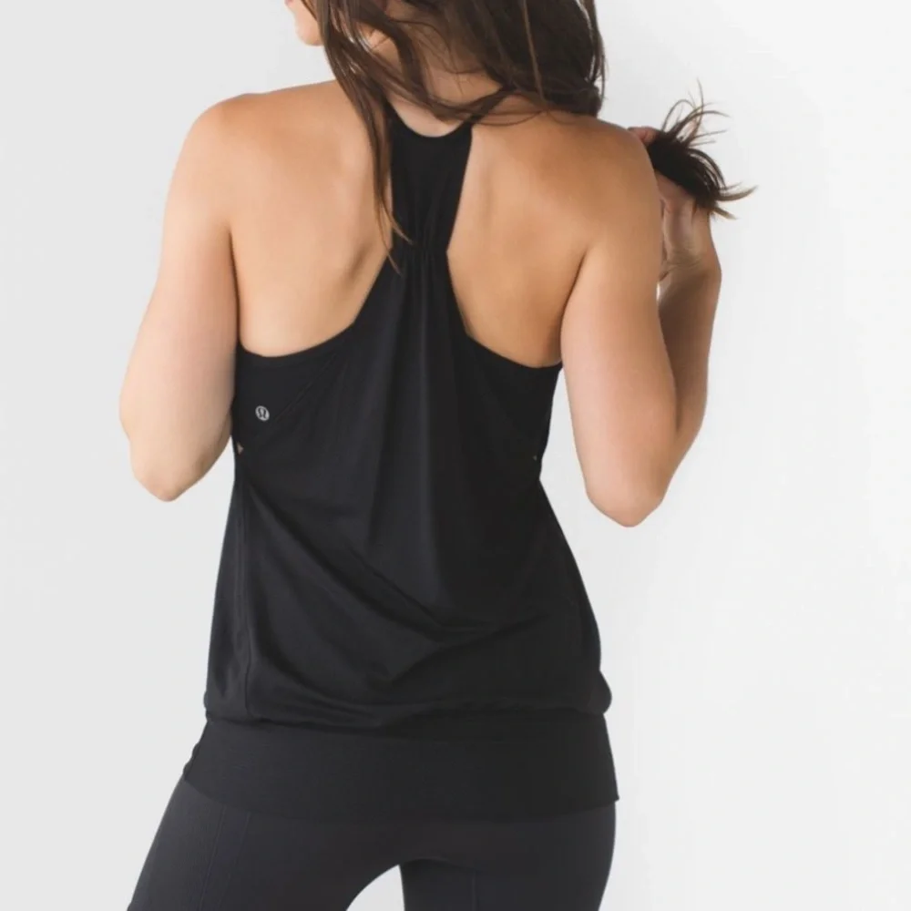 Lululemon No Limits Tank Top Black Bra Size 6 - Picture 2 of 13